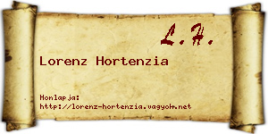 Lorenz Hortenzia névjegykártya
